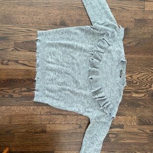 Grey distressed sweater